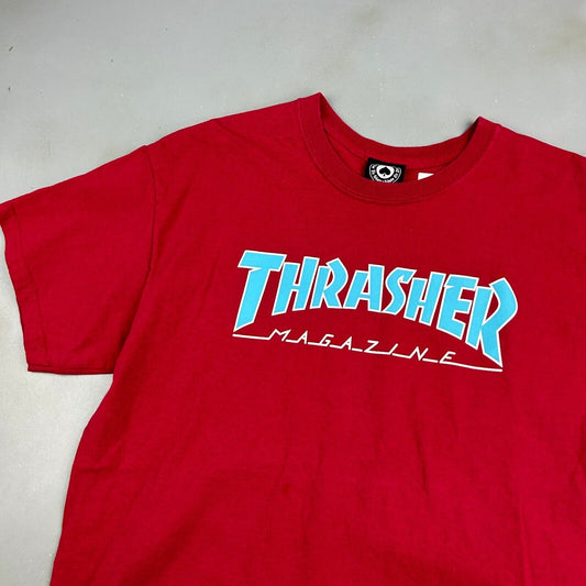 Thrasher Magazine Skateboarding Red T-Shirt sz L Men Adult