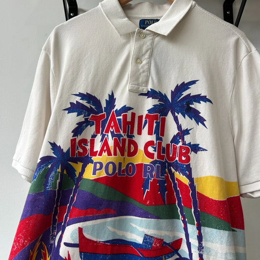 VINTAGE Y2k | Ralph Lauren Tahiti Island Club Polo Shirt sz XL