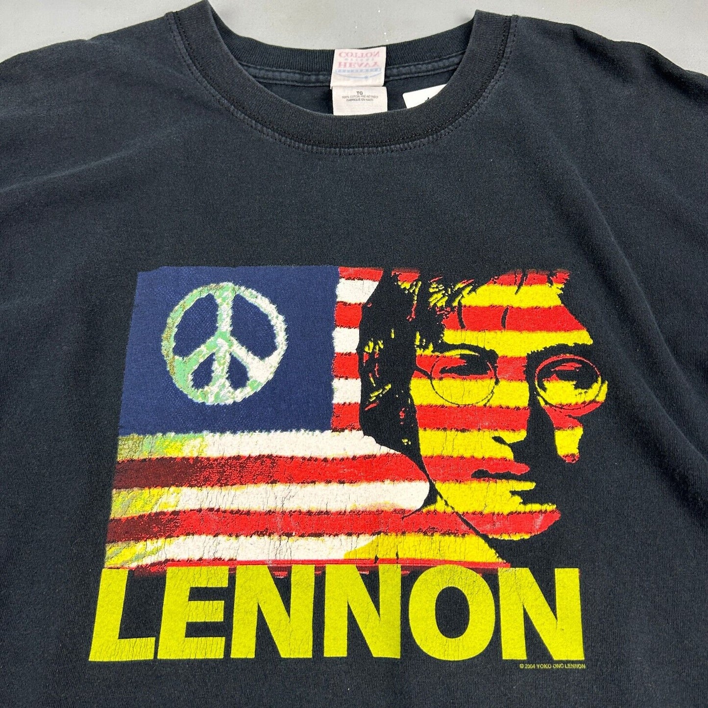 VINTAGE 2004 | JOHN LENNON Give Peace A Chance Band T-Shirt sz XL Adult