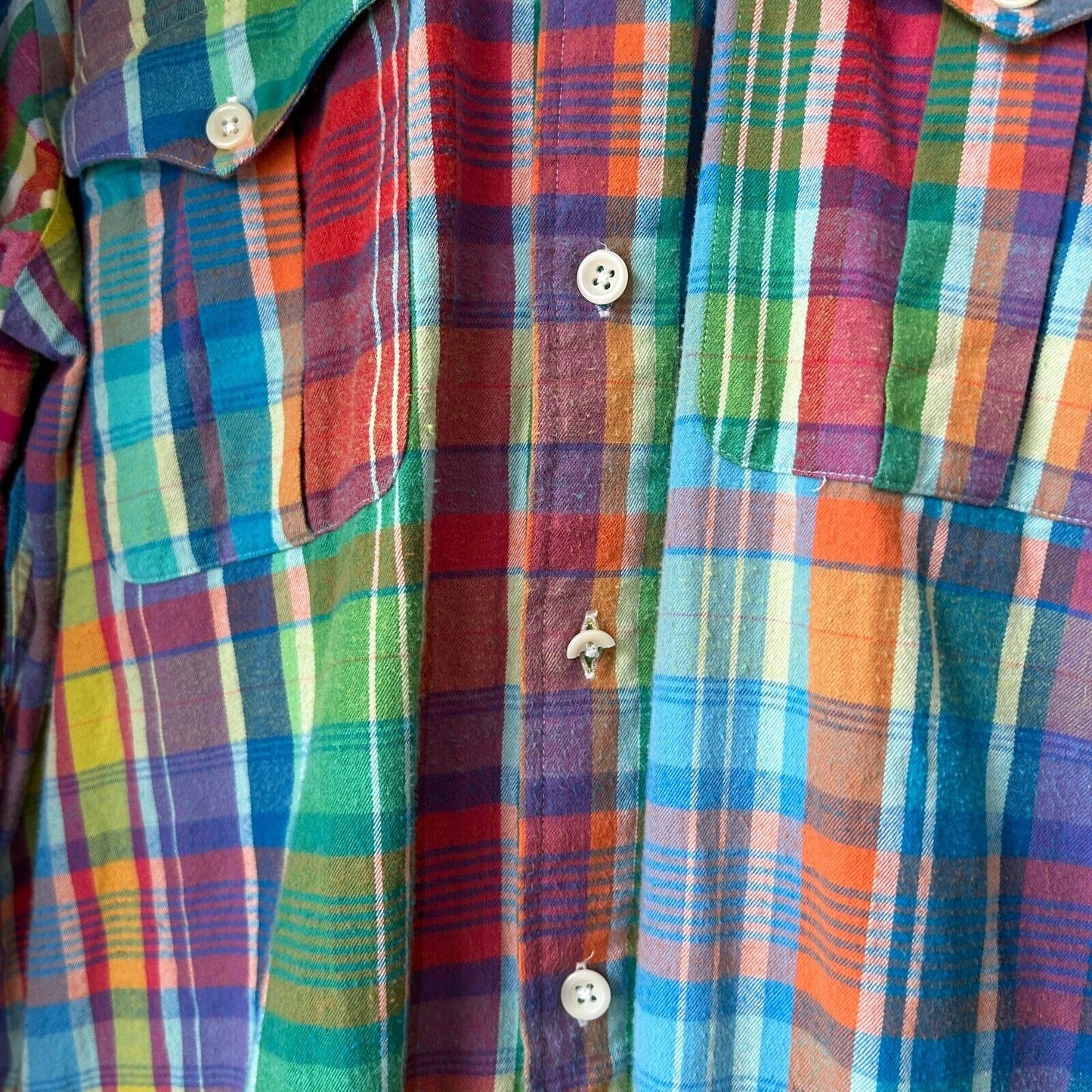 VINTAGE | Ralph Lauren POLO Military Trim Button Down Shirt sz XL Adult