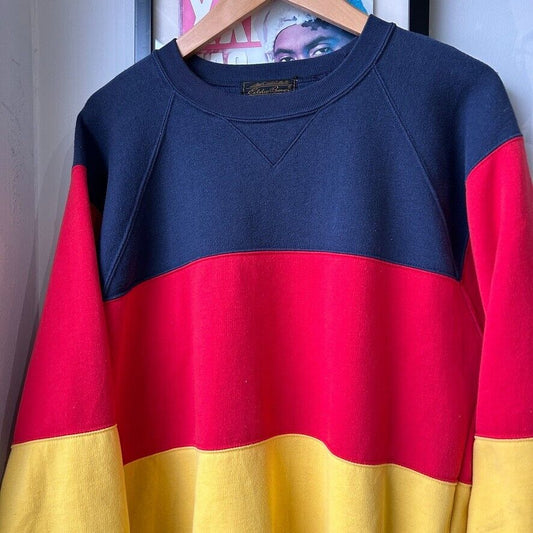 VINTAGE 90s | Eddie Bauer Color Block Crewneck Sweater sz M