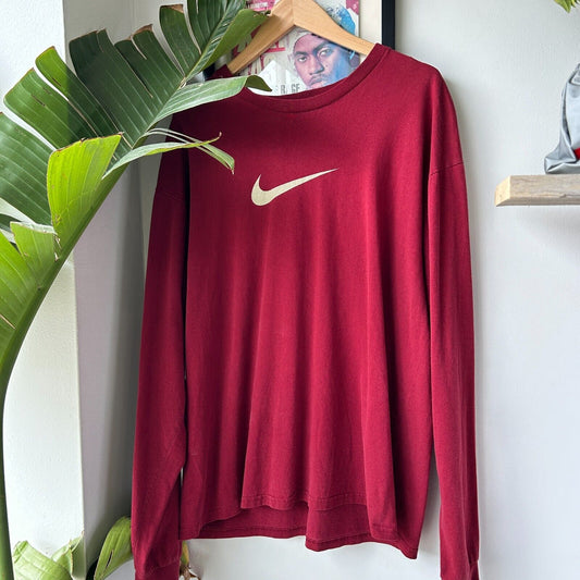 VINTAGE | Nike Center Swoosh Long Sleeve T-Shirt sz L