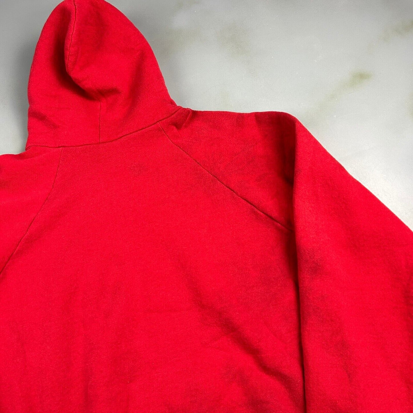 VINTAGE 90s FOTL Blank Red Hoodie Sweater sz Large Mens