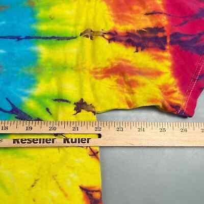 VINTAGE Tye Dye Spiral Multicolor Blank T-Shirt sz XL Adult