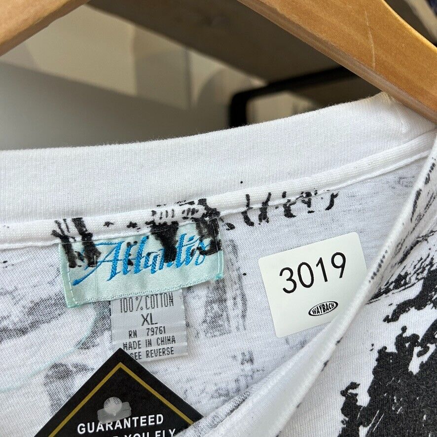 VINTAGE | Renaissance Drawing All Over Art Print T-Shirt sz XL