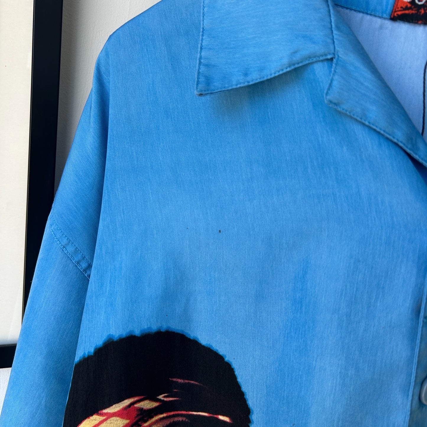 VINTAGE | Jimi Hendrix Conspiracy Short Sleeve Button Down Shirt sz L/XL