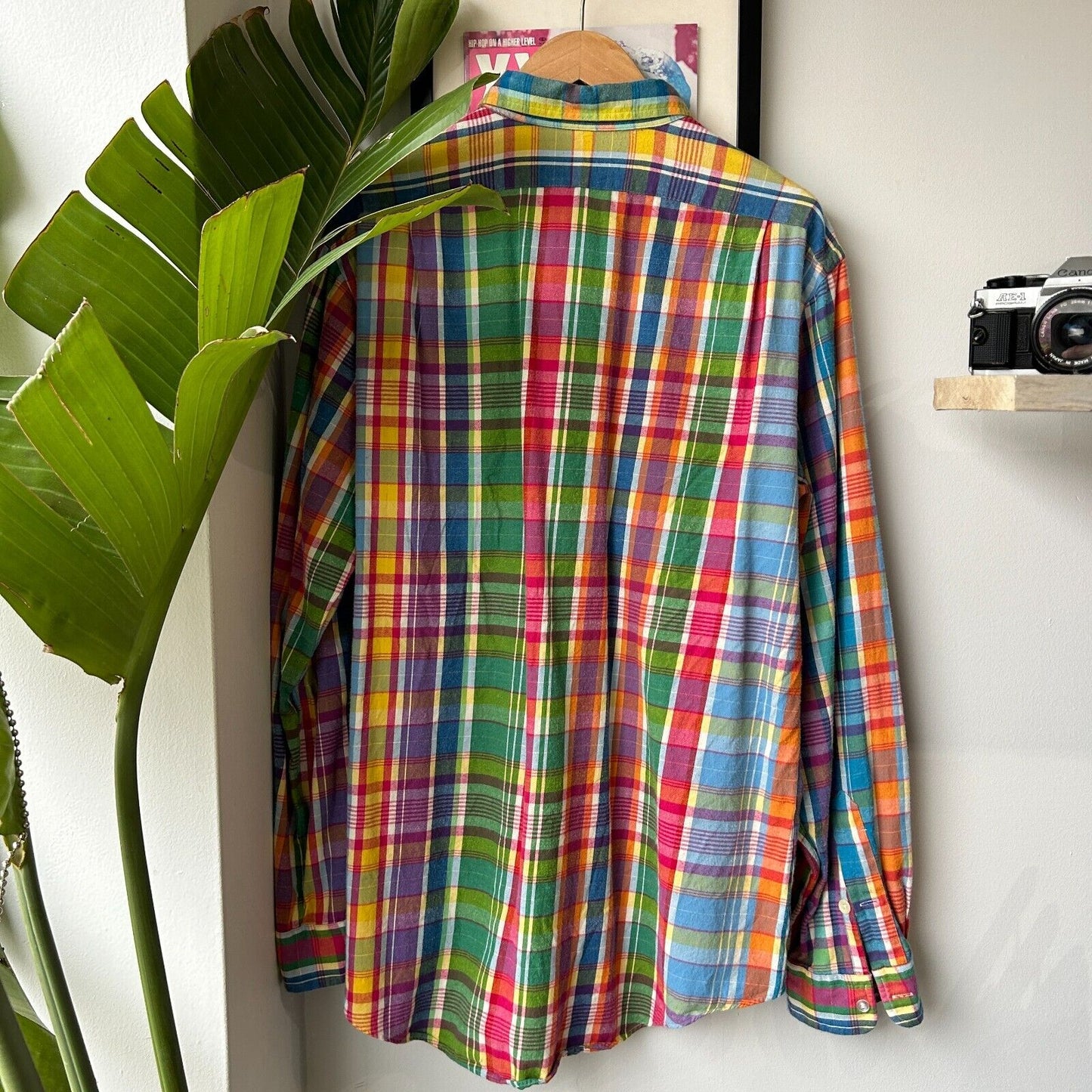 VINTAGE | Ralph Lauren POLO Military Trim Button Down Shirt sz XL Adult