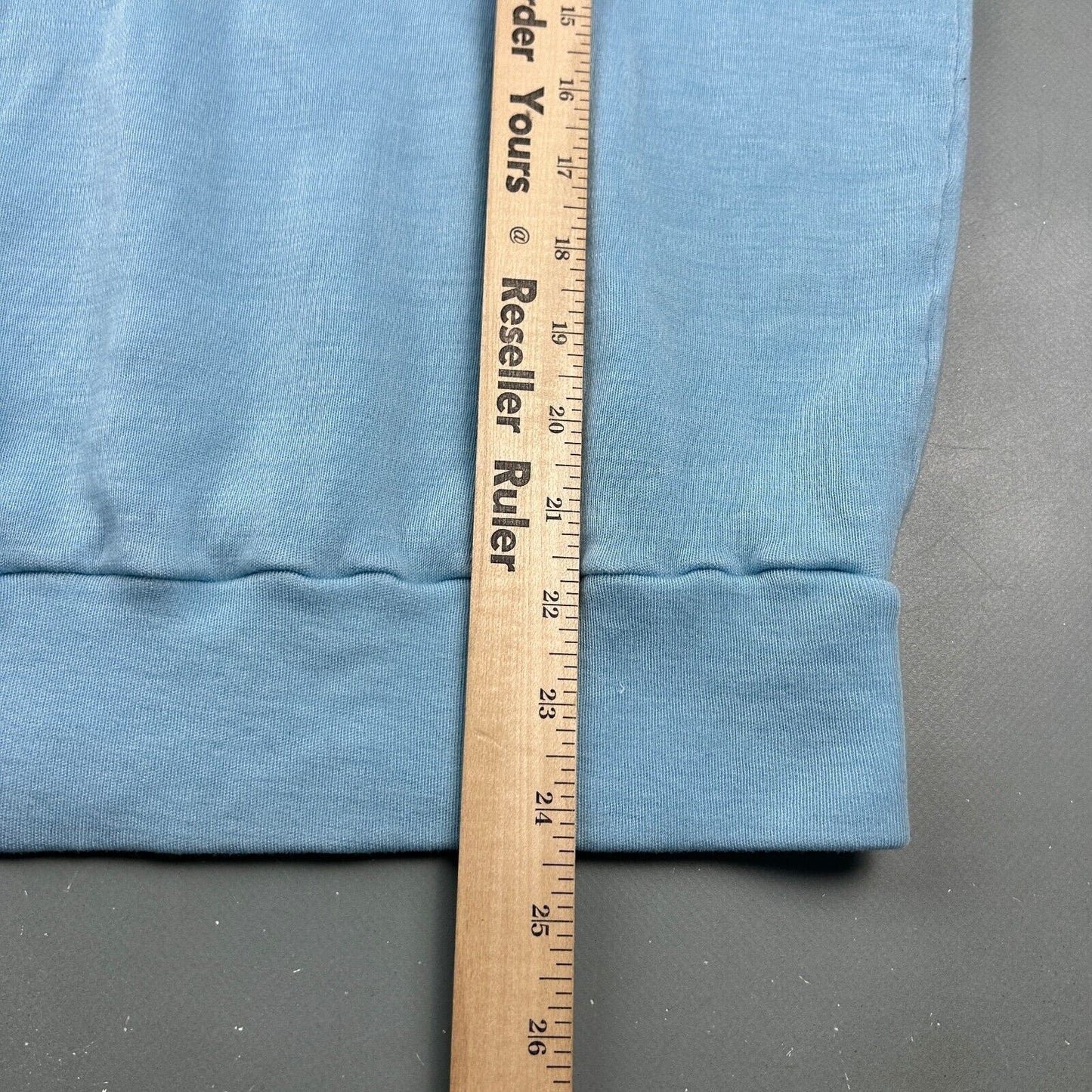 VINTAGE 70s | Toledo Espana Baby Blue Raglan Cut Crewneck Sweater sz S Adult