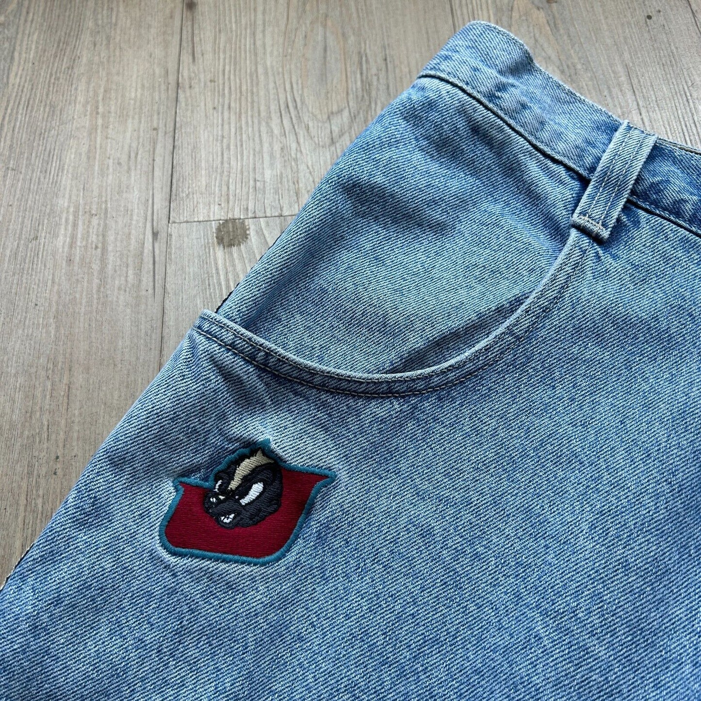 VINTAGE 90s | Skunk JNCO Jeans Baggy Denim Shorts sz W30