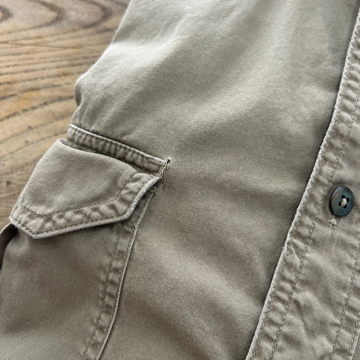 VINTAGE 90s | Eddie Bauer Rufton Twill Multi Pocket Button Down Shirt sz L