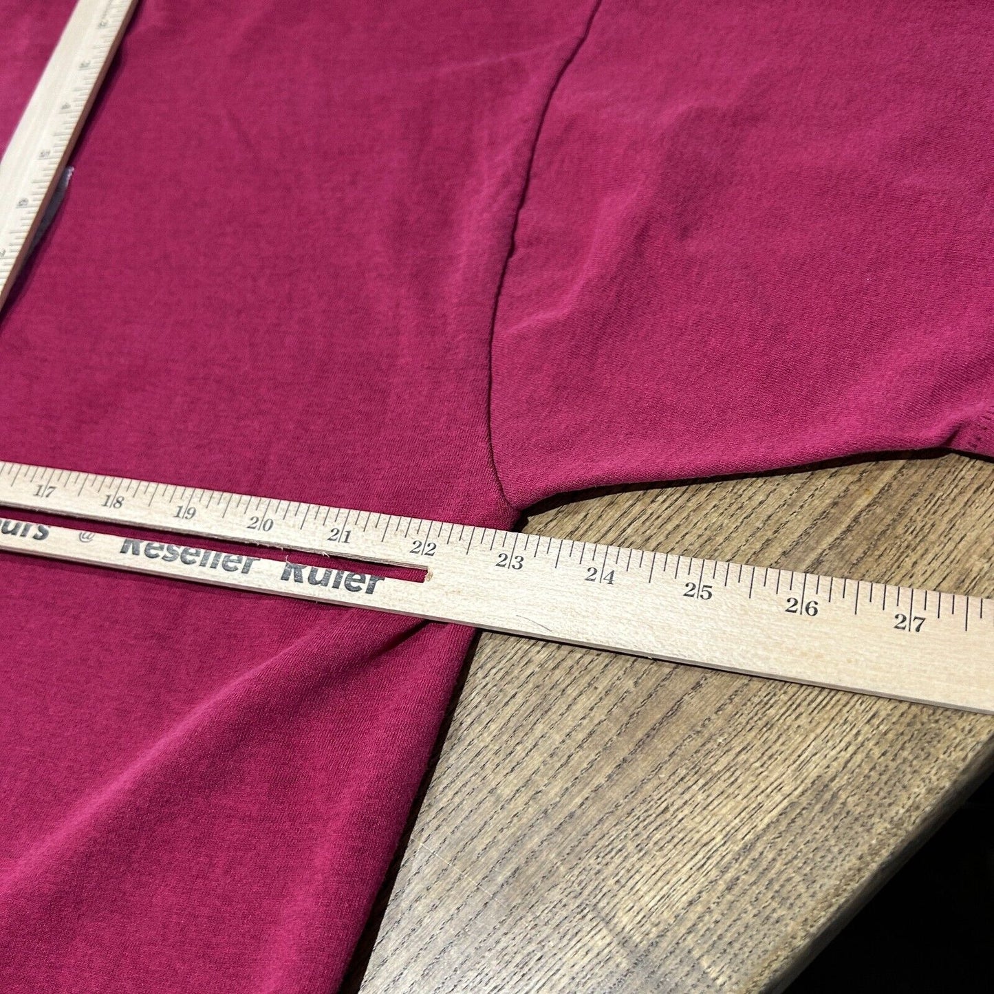 VINTAGE 90s | Sandwich Factory Faded Dark Red Baseball T-Shirt sz XL Adult