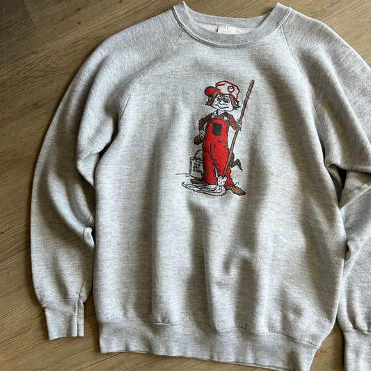 VINTAGE 90s | High School Clean Up Crew Sweater sz M