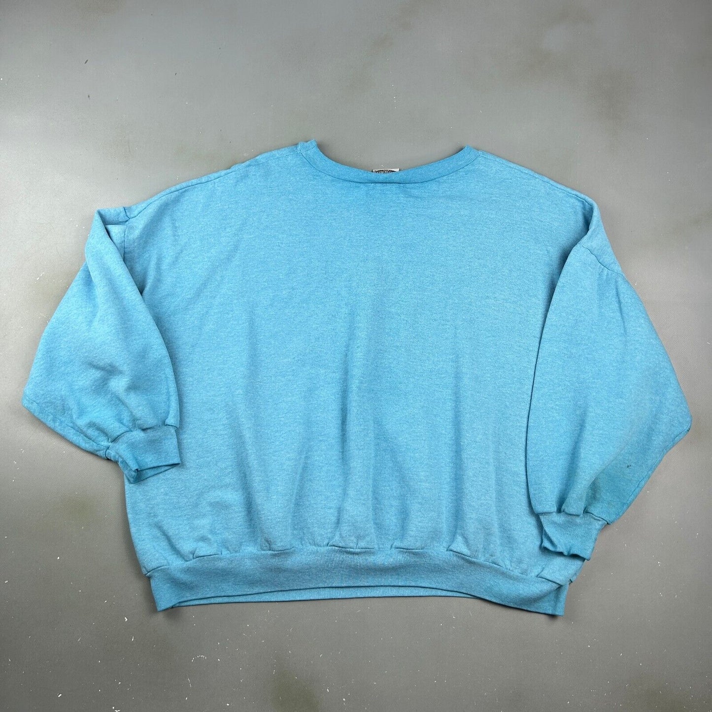 VINTAGE 90s | JORDACHE Blue Boxy Short Crewneck Sweater sz L-XL Adult