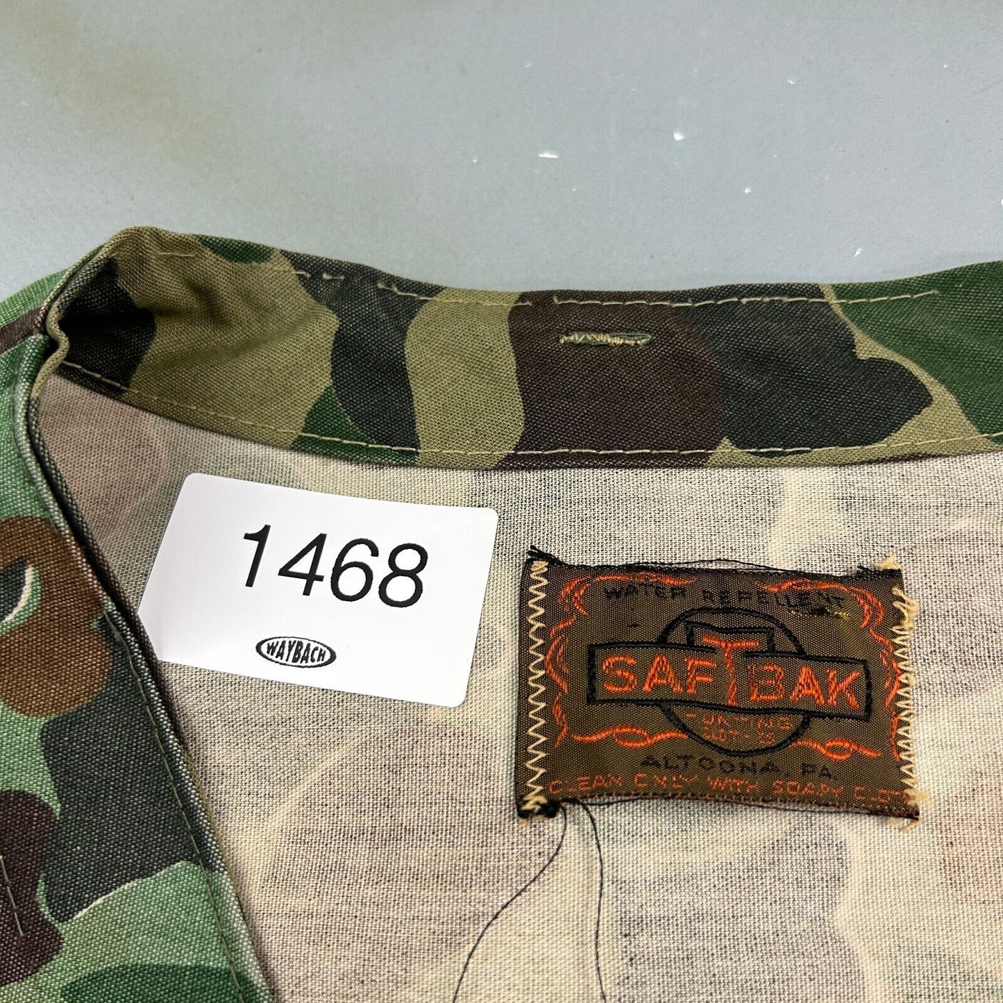 VINTAGE 70s/80s SafTbak Harick's Sports Camo Hunting Vest Jacket sz Large Adult