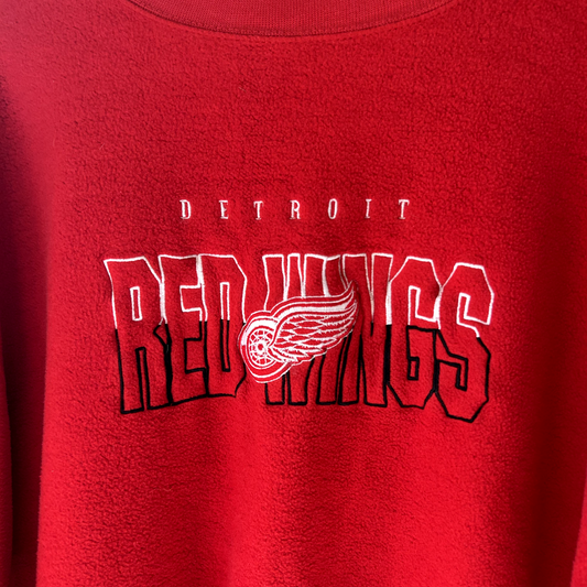 VINTAGE 1990s | Detroit Red Wings NHL Embroidered Crewneck Sweater sz L Adult