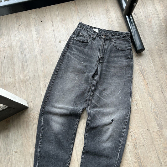 VINTAGE 90s | LEVIS 535 Faded Black Denim Jeans Pants sz W29 L32