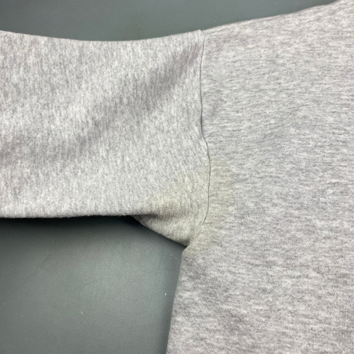 VINTAGE 90s Blank Grey Logo 7 Crewneck Sweater sz Large Men Adult