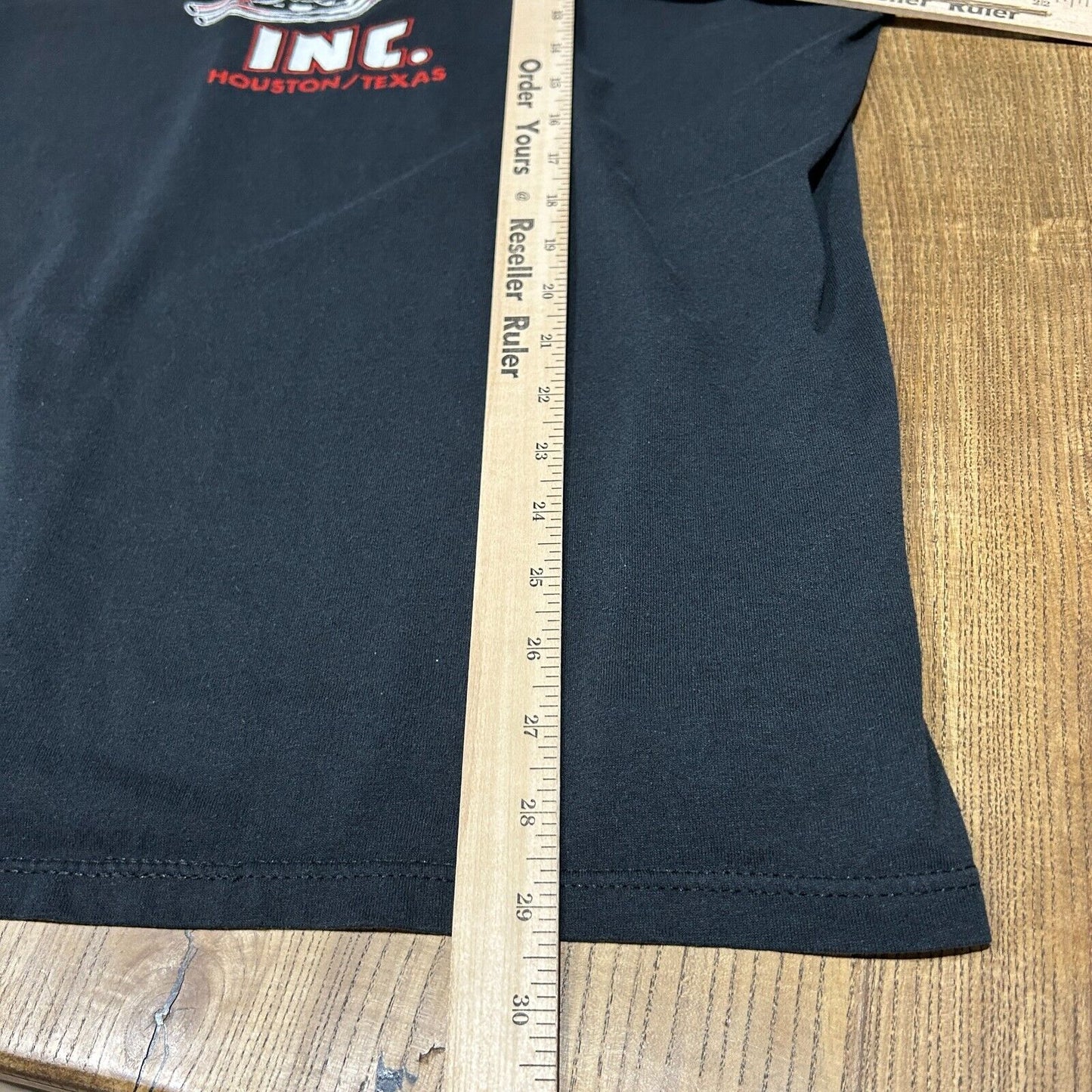 VINTAGE 1987 | Harley Davidson Competition Faded Black Biker T-Shirt sz L Adult