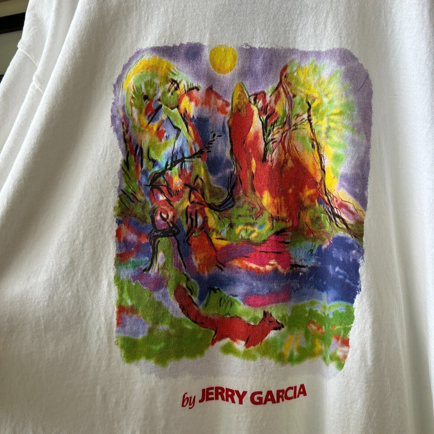 VINTAGE 90s | Jerry Garcia Private Issue Artwork T-Shirt sz XL Adult