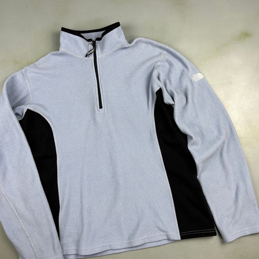 VINTAGE The North Face Green 1/4 Zip Tech Fleece Sweater sz M Mens/ XL Womens