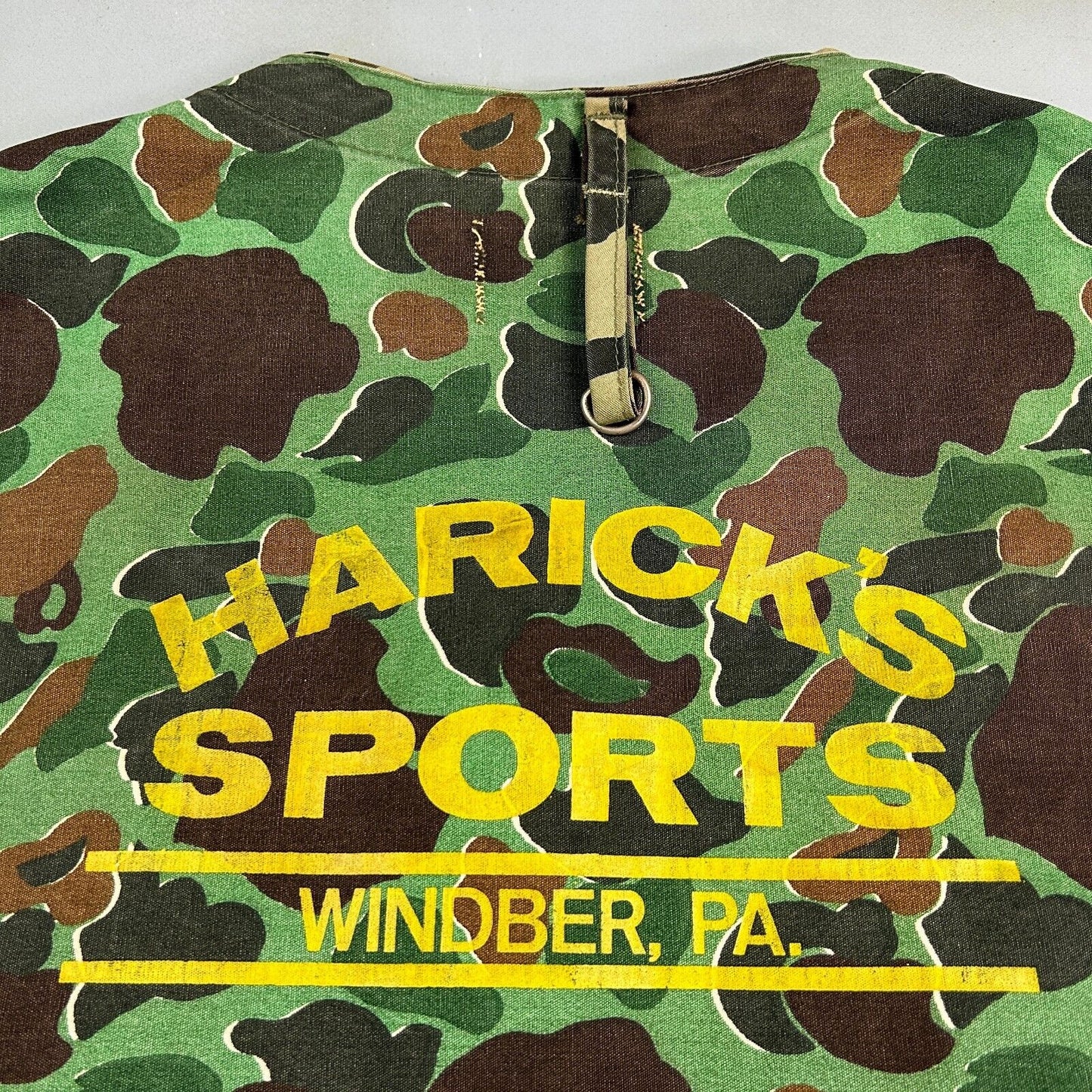 VINTAGE 70s/80s SafTbak Harick's Sports Camo Hunting Vest Jacket sz Large Adult