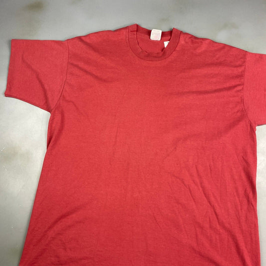 VINTAGE 90s FOTL Faded Red Blank T-Shirt sz XXL Adult