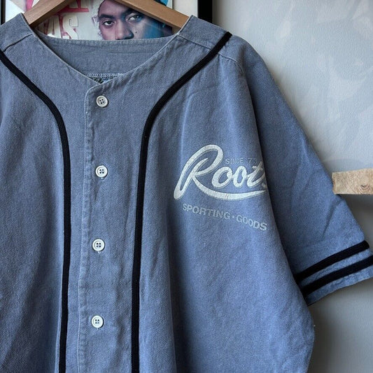 VINTAGE | Roots Sporting Goods Over Dyed Baseball Jersey T-Shirt sz XL