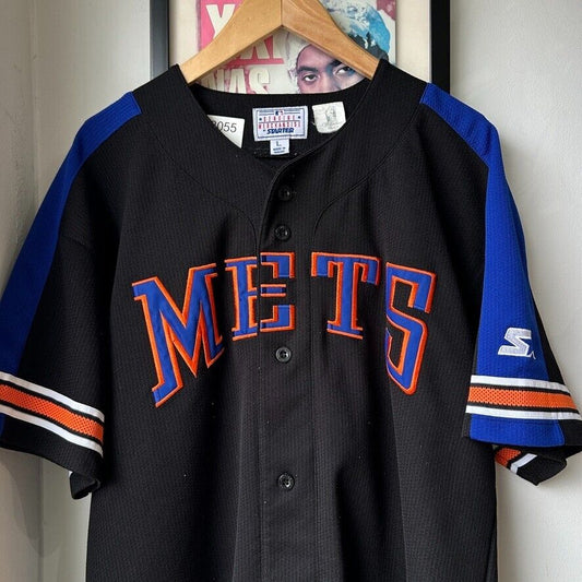 VINTAGE 90s | New York Mets Piazza Starter Baseball Jersey sz L