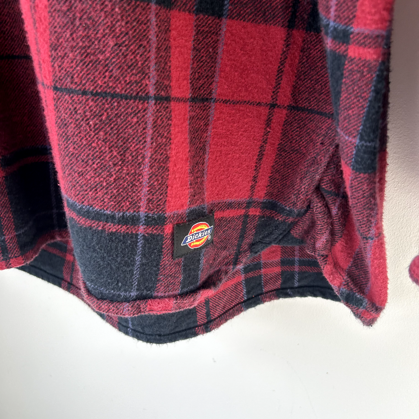 VINTAGE | 1990s Dickies Buffalo Plaid Zip Up Flannel Shirt sz L