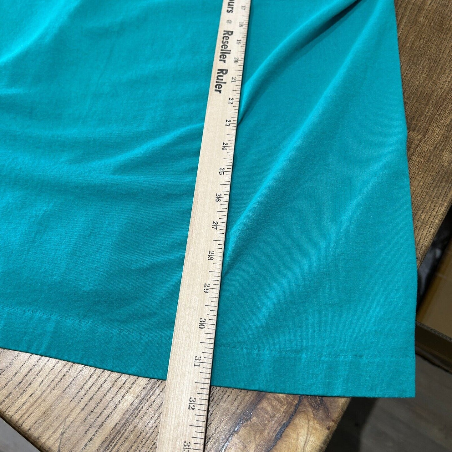 VINTAGE 90s | Blank Aqua Pocket T-Shirt sz XL Adult