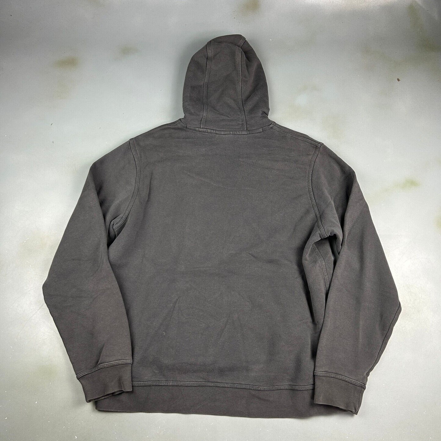 VINTAGE NIKE Big Spellout Dark Grey Hoodie Sweater sz L-XL Adult