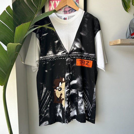 VINTAGE 90s | TAZ All Over Print Cartoon Vest T-Shirt sz M-L