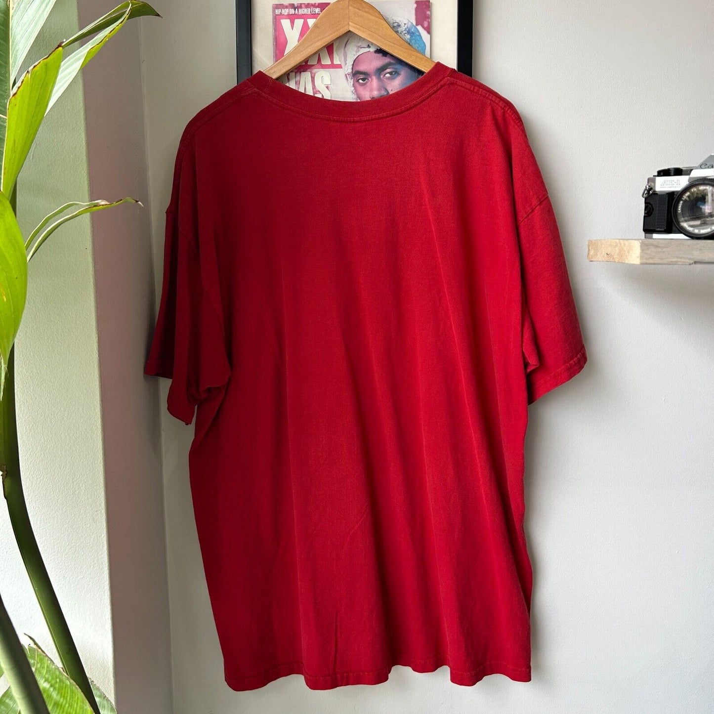 VINTAGE | NIKE Mini Swoosh Embroidered Logo Red T-Shirt sz XXL Adult