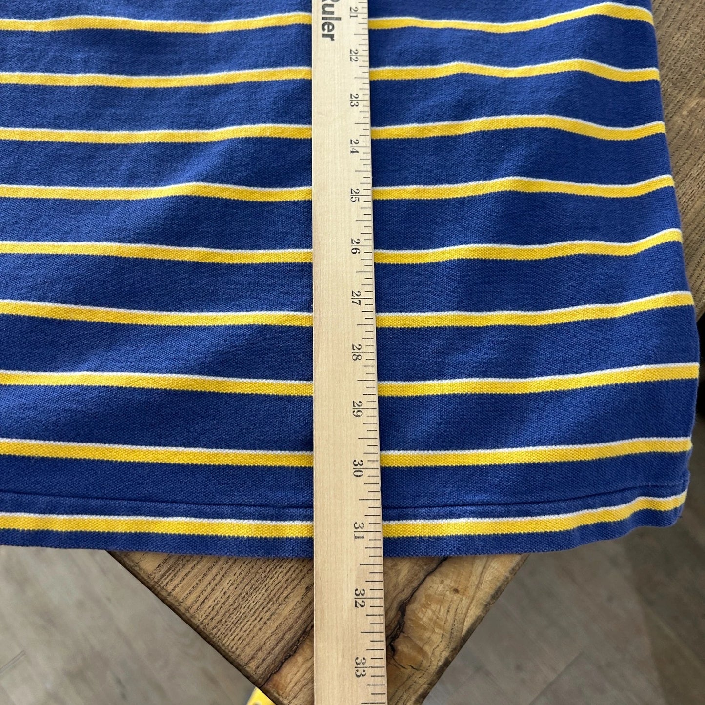 VINTAGE Y2k | Ralph Lauren Sm Pony Electric Blue Striped Polo Shirt sz L/XL
