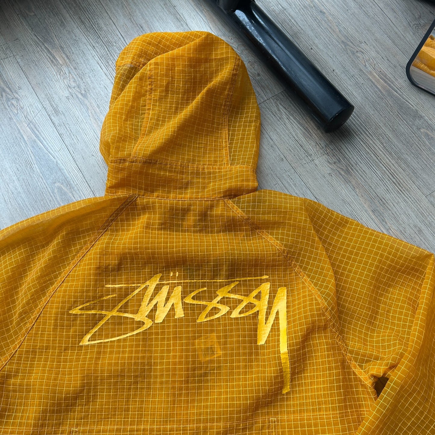 STUSSY | Beach Shell Transparent Ripstop Golden Yellow Jacket NWT sz S