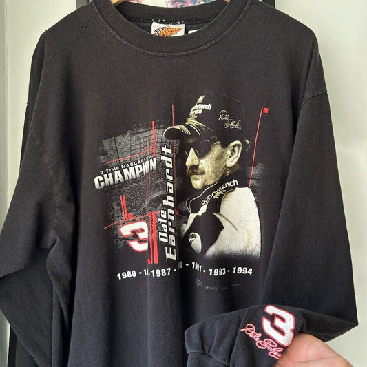 VINTAGE 90s | Dale Earnhardt Nascar Cup Racing Long Sleeve T-Shirt sz XXL