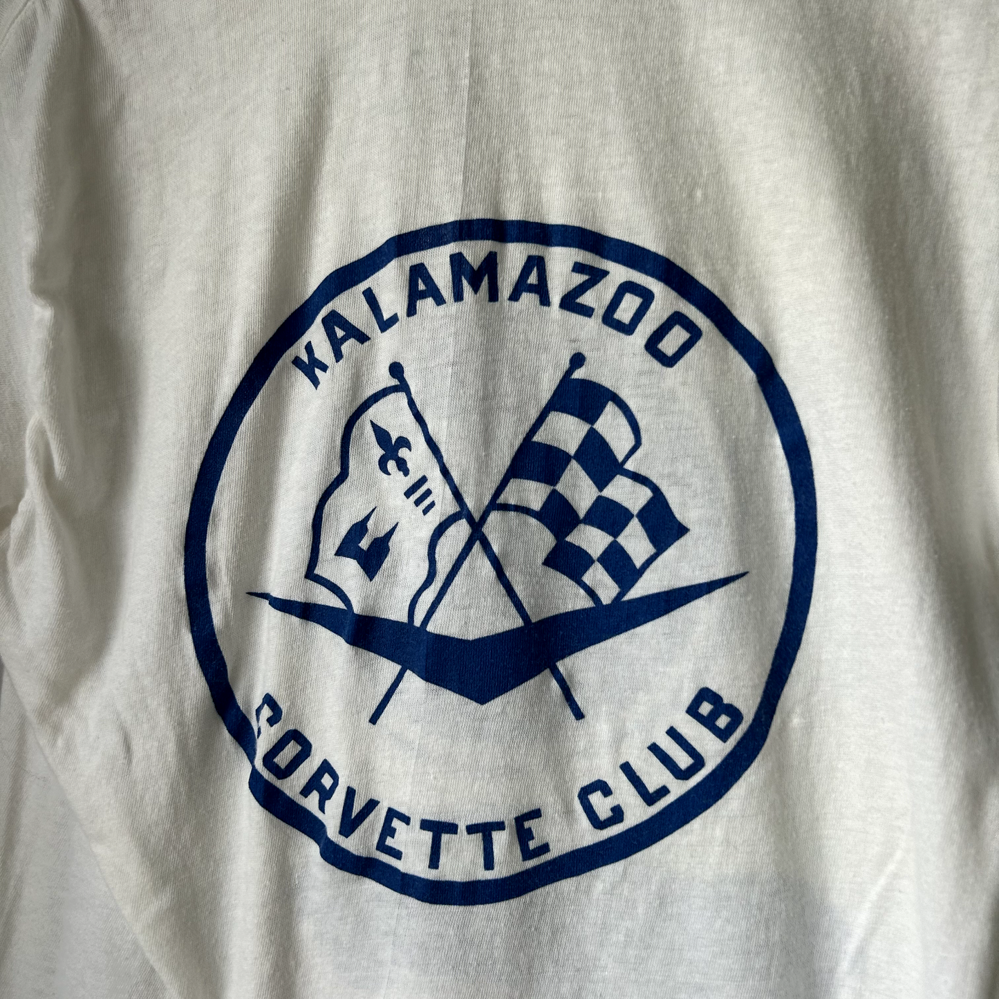 VINTAGE 1970s | Corvette Kalamazoo Corvette Club T-Shirt sz S Adult Made In USA