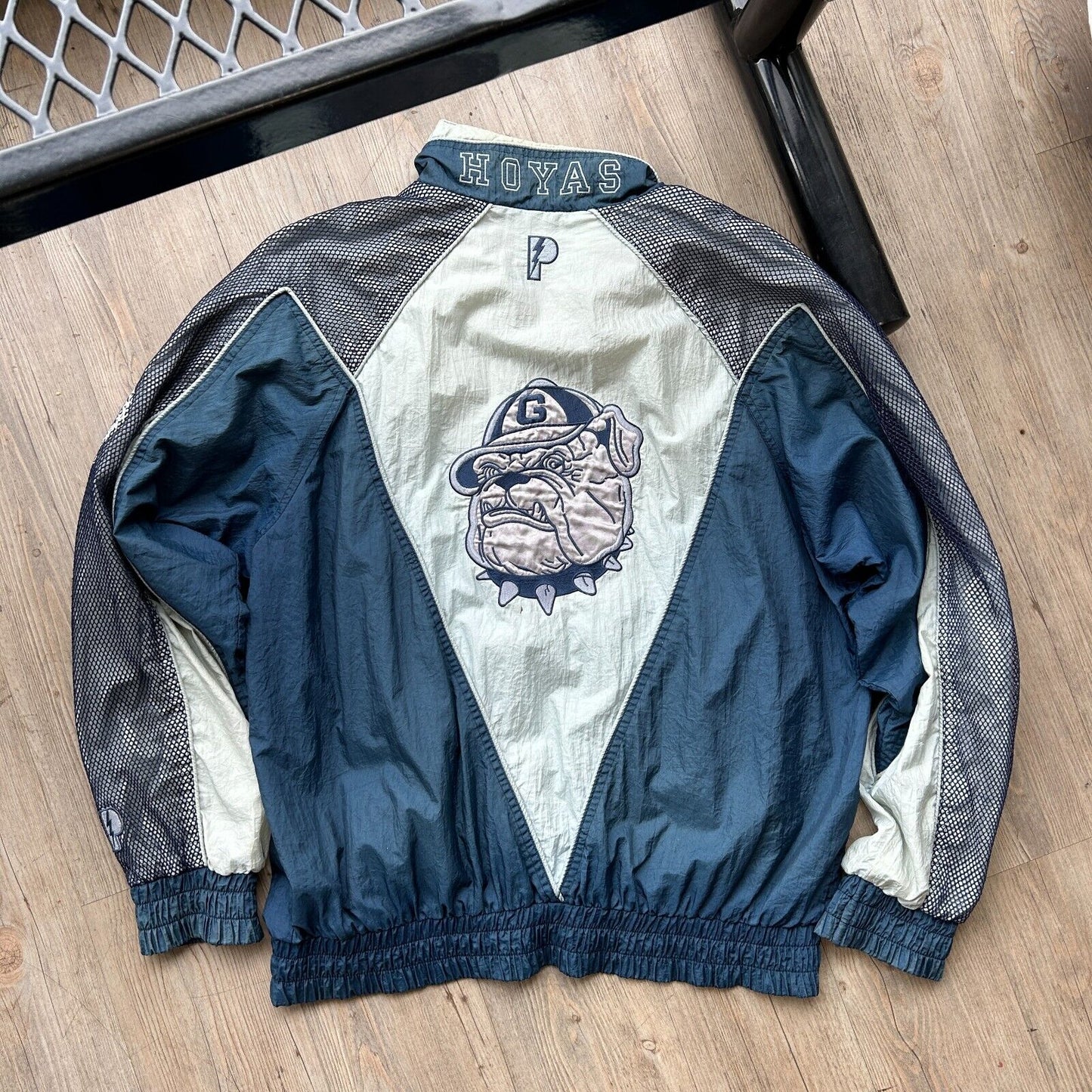 VINTAGE 90s | Georgetown Hoyas Pro Player Mesh Panel Jacket sz L
