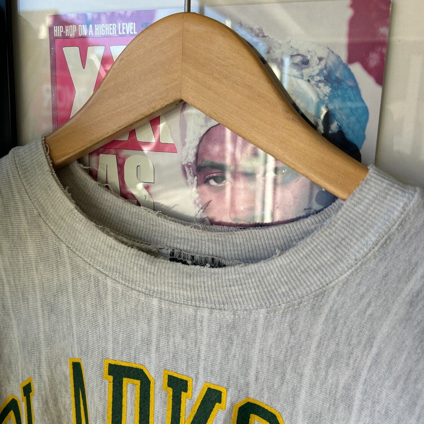 VINTAGE 90s | Clarkson University Vertical Striped Crewneck Sweater sz XL Adult