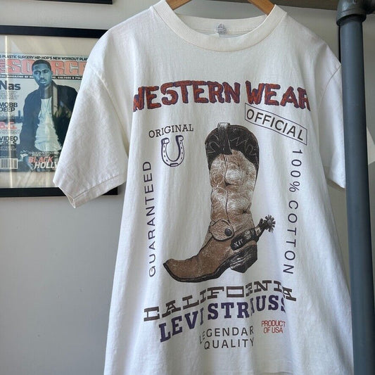 VINTAGE 90s | Levis Strauss Western Wear Legendary Quality T-Shirt sz M