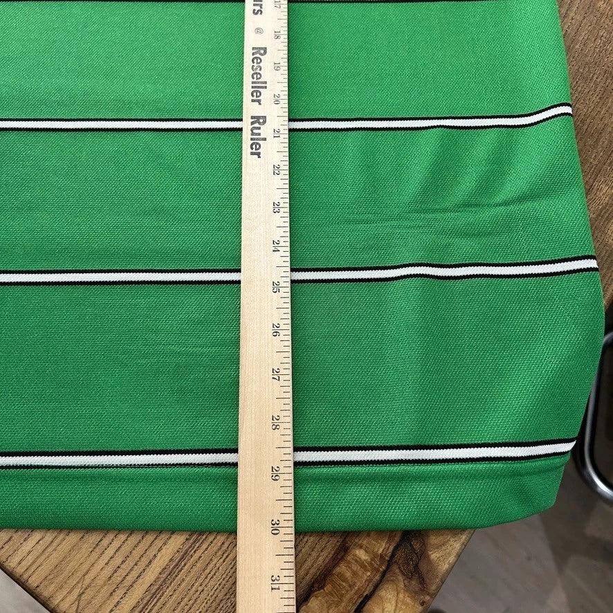 1990s | NIKE Team Sports Striped Green V-Neck Jersey T-Shirt sz L/XL
