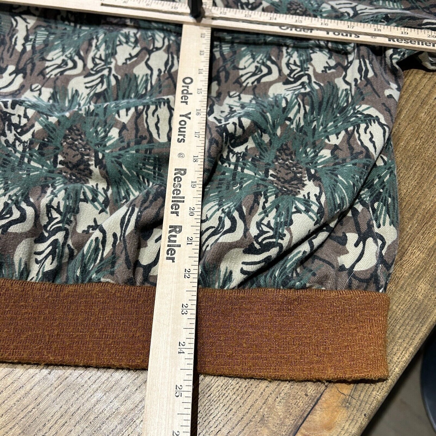 VINTAGE 80s | Piney Woods Natural Tree Camo Bomber Jacket sz L Adult