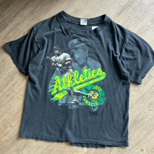 VINTAGE 90s | Oakland Athletics Jose Canseco MLB Salem Sportswear T-Shirt sz L