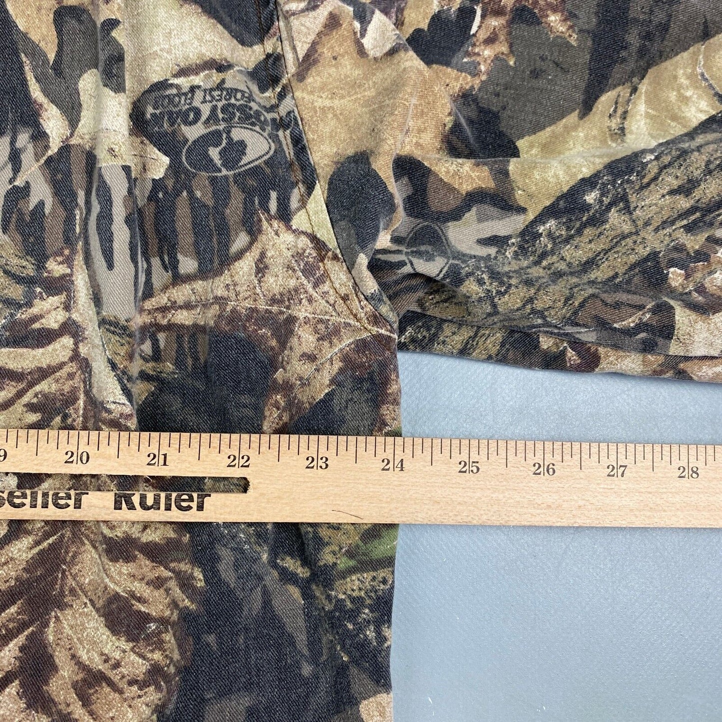 VINTAGE 90s Jerzees Mossey Oak Tree Camo Button Up Shirt sz Large Adult