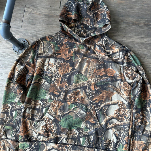 VINTAGE | Real Tree Camo Pullover Hoodie sz L