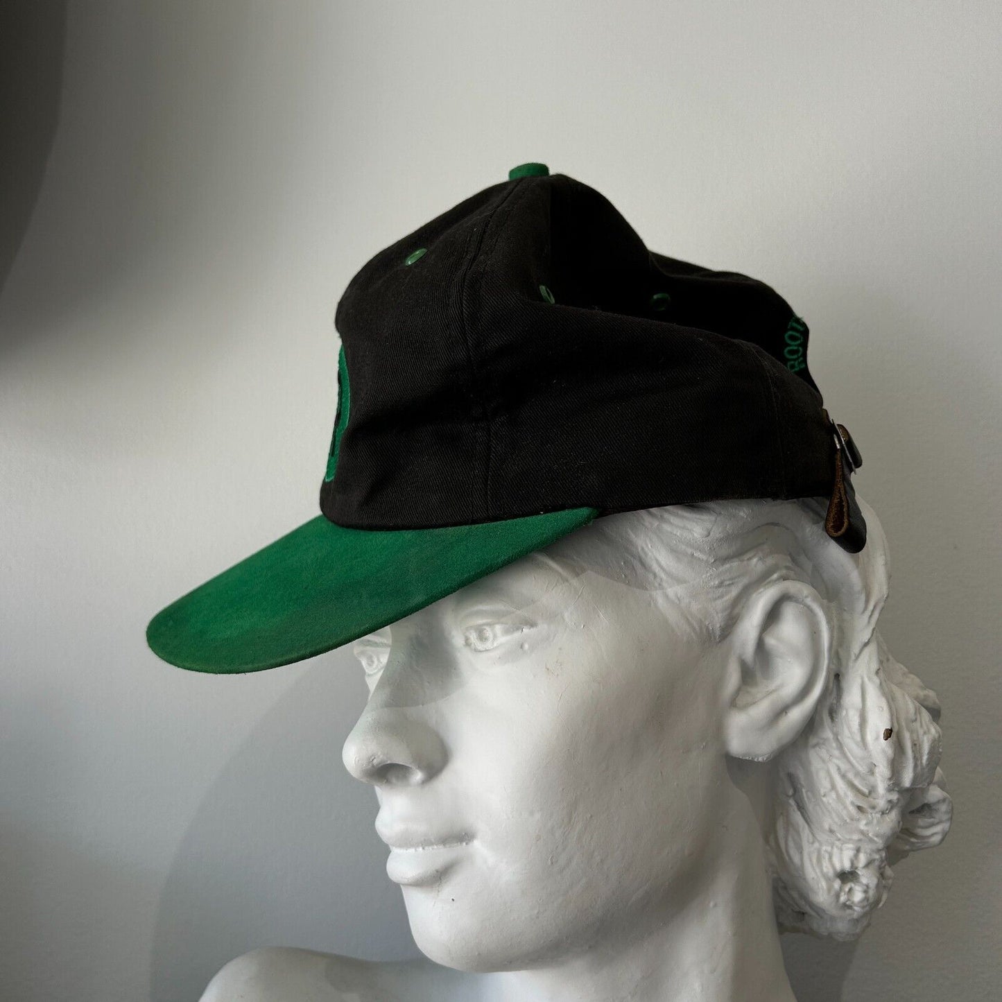 VINTAGE 90s | ROOTS Sporting Goods Suede Brim Cap HAT One Size Adult