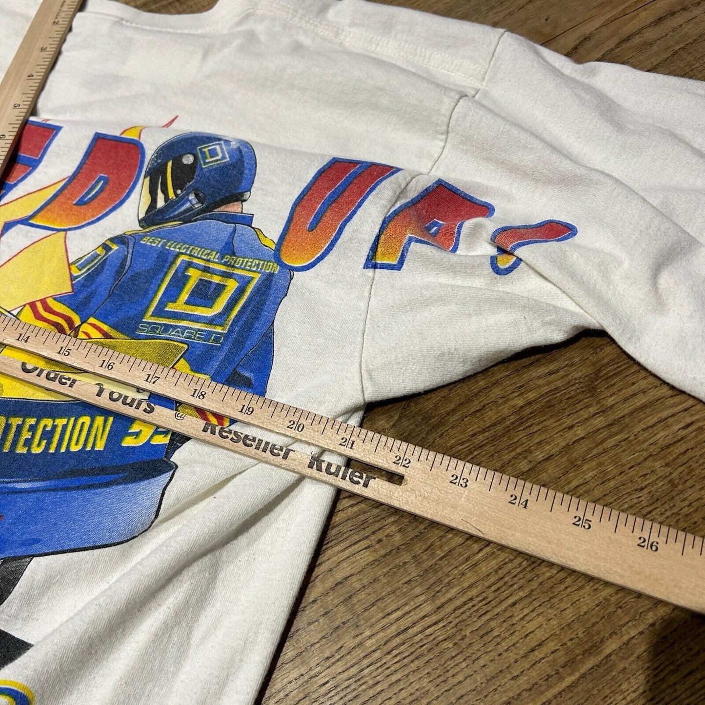 VINTAGE 90s | Nascar Electrified Racing Big Car Graphic T-Shirt sz L Adult