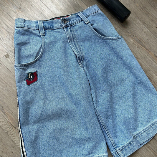 VINTAGE 90s | Skunk JNCO Jeans Baggy Denim Shorts sz W30
