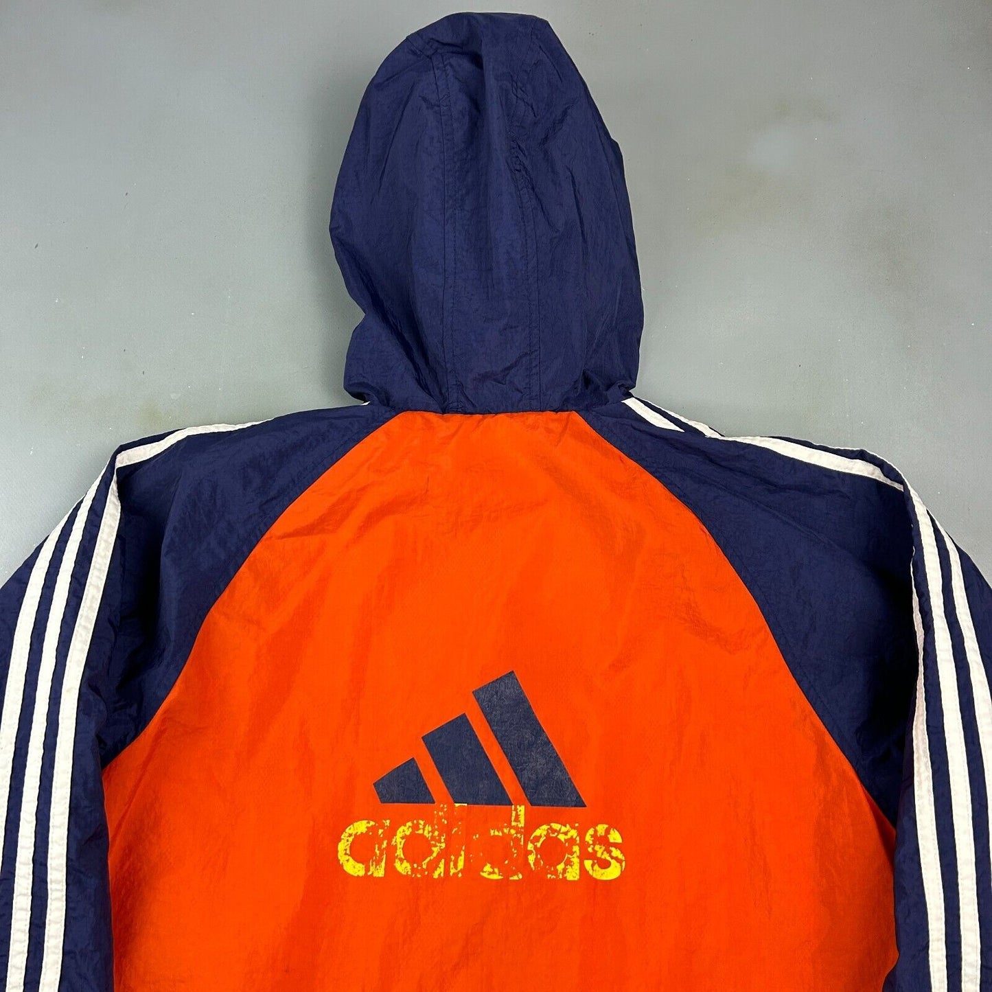 VINTAGE 90s | ADIDAS Full Zip Hooded Windbreaker Jacket sz L Girls Youth*