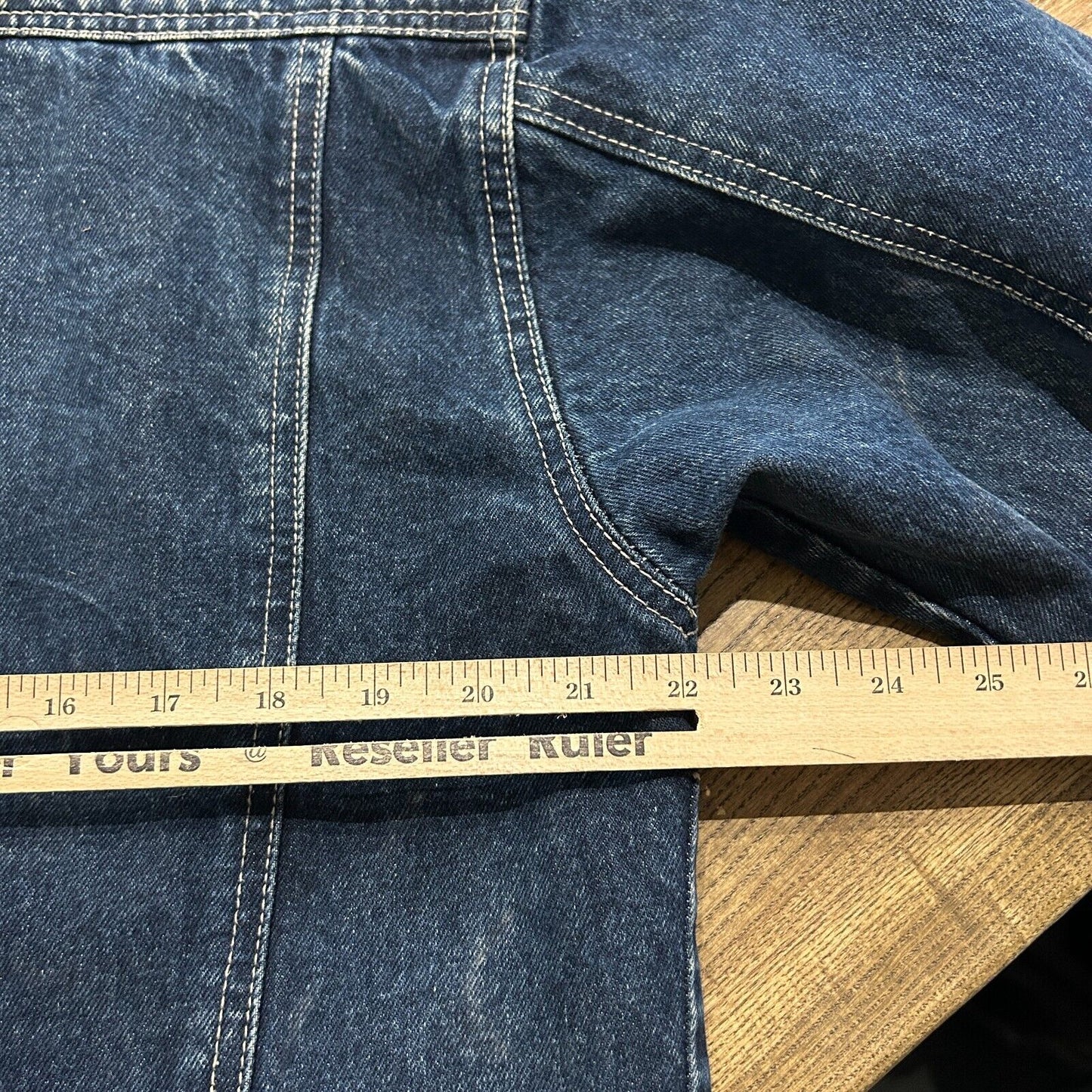 VINTAGE | Johnny Blaze Hidden Zip Pocket Denim Trucker Jacket sz L